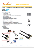 Cavo HDMI 1.5 metri 2.0a- 4K-2K Spinotti 19+1 pin Oro  -  ALCAPOWER