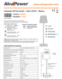RGB+Weiß dimmbare LED-Tischlampe - Weiß - Joyce - 