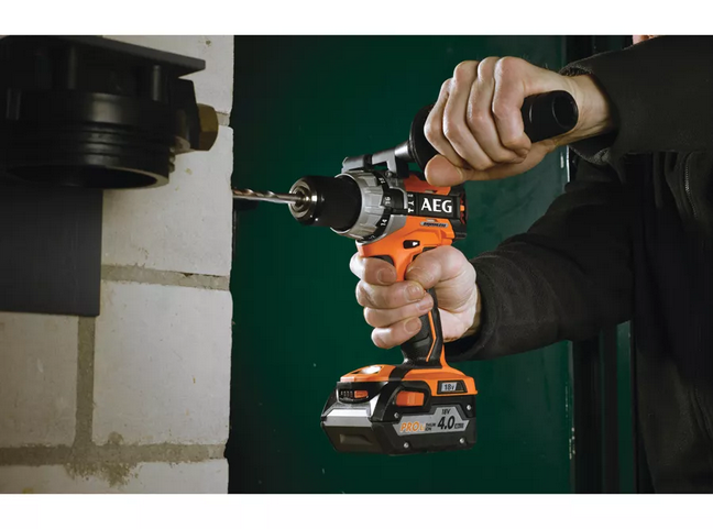 BRUSHLESS impact drill in toolbox With 2 x 4.0Ah batteries - AEG