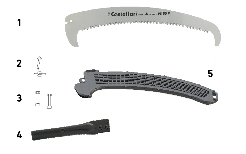 Pruning saw curved blade 35cm for PS 35P CASTELLARI telescopic pole