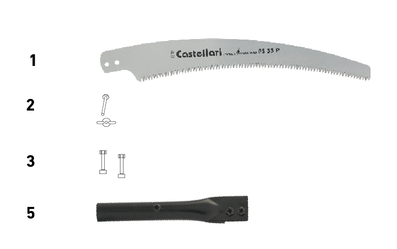 Astsäge gebogenes Blatt 33cm für Teleskopstange PS 33P CASTELLARI