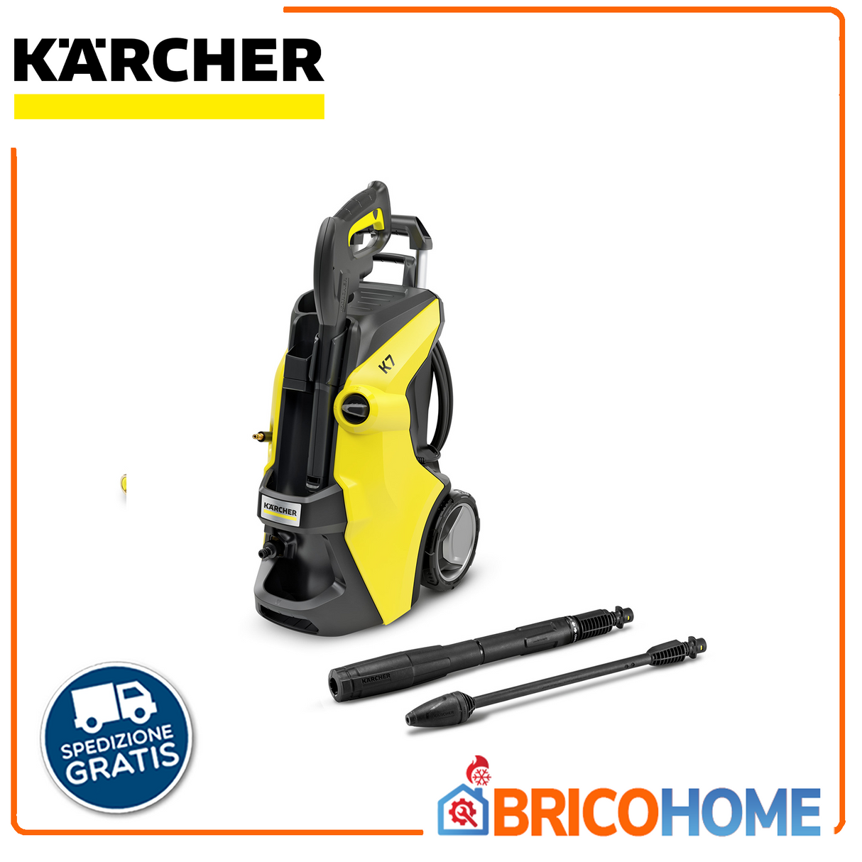 Karcher K7 POWER 180BAR 3000W Kaltwasser-Hochdruckreiniger mit Zubehör