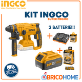 INGCO KIT Demolition hammer + Battery charger + 2 5AH batteries