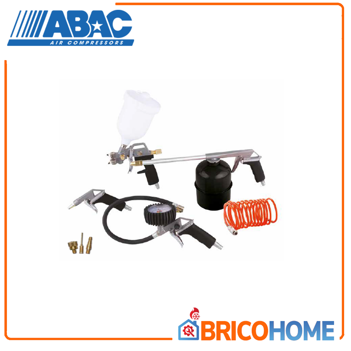 Kit accessori per compressore 8 pezzi ABAC