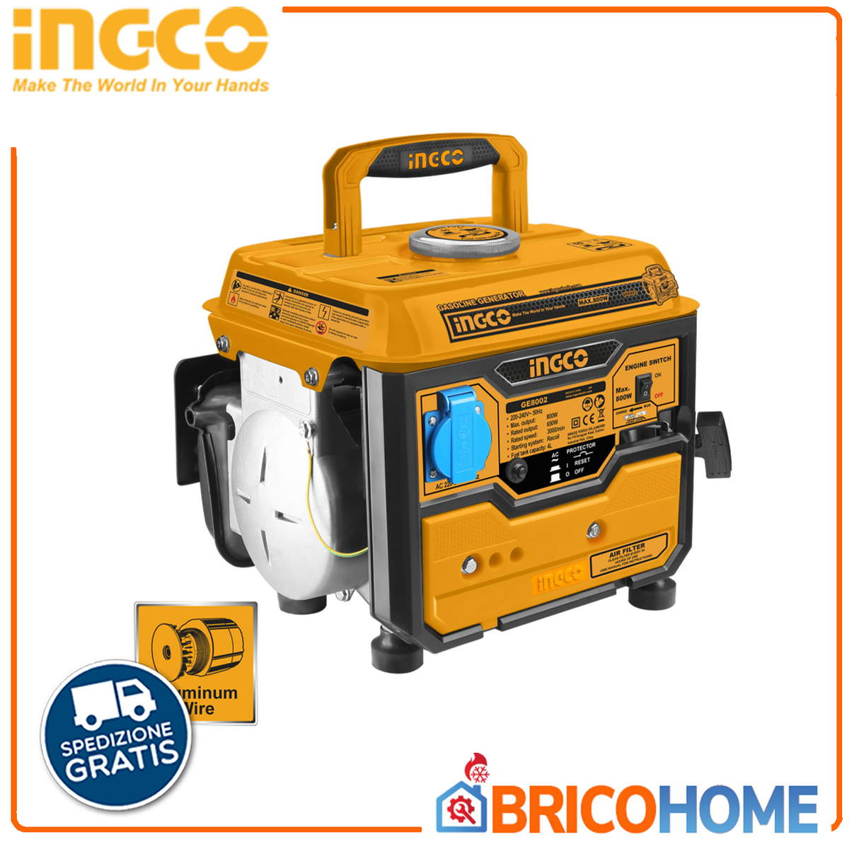 INGCO 0,8 kW Mischstromgenerator