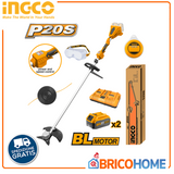 40V brushcutter with 2 4.0Ah INGCO batteries
