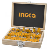 Set of 12 wood cutters in INGCO case